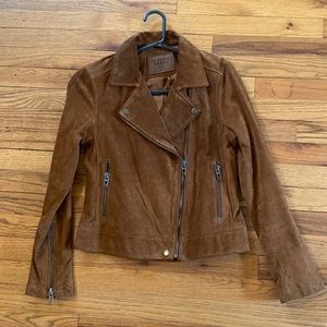 Blank NYC Brown Suede Moto Jacket